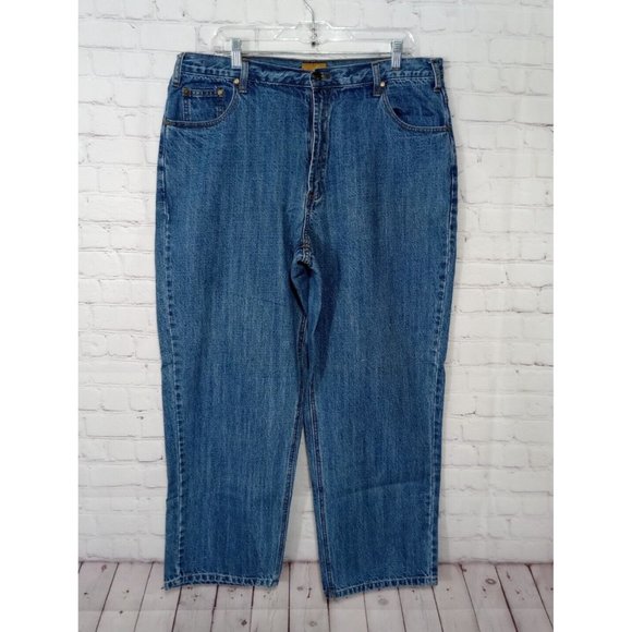Outback Rider Men's 38x30 Wide Leg Medium Wash Denim Jeans - Picture 1 of 8